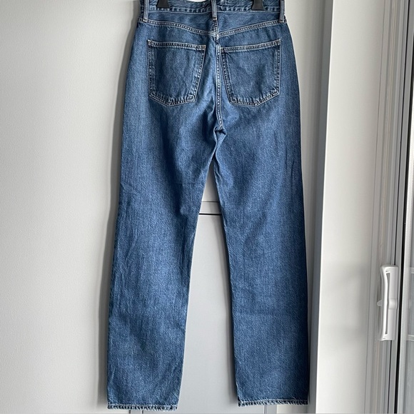 AGOLDE Blue 90's Pinch Waist High Rise Straight Jeans - Picture 6 of 12